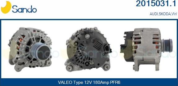 Sando 2015031.1 - Alternator autospares.lv