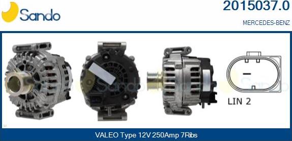 Sando 2015037.0 - Alternator autospares.lv