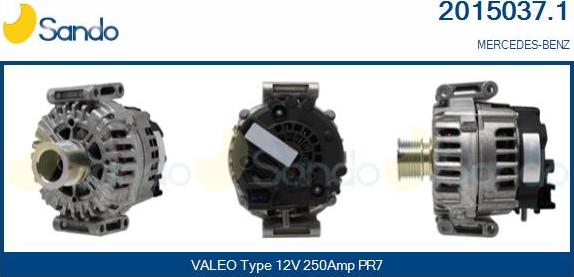 Sando 2015037.1 - Alternator autospares.lv