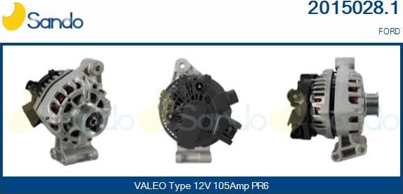 Sando 2015028.1 - Alternator autospares.lv