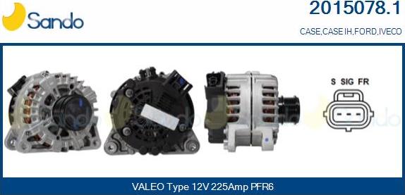 Sando 2015078.1 - Alternator autospares.lv