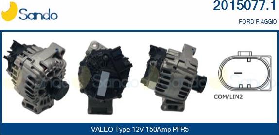 Sando 2015077.1 - Alternator autospares.lv