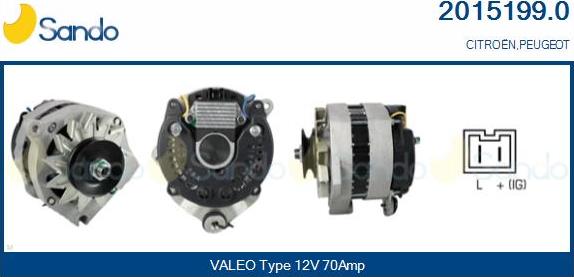 Sando 2015199.0 - Alternator autospares.lv