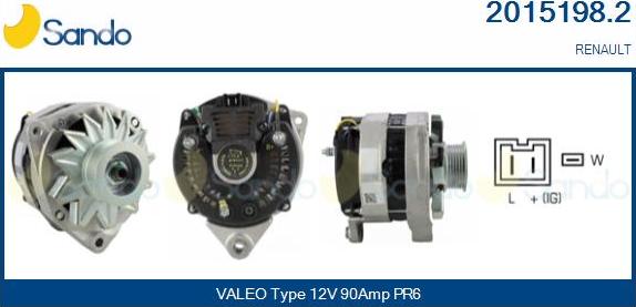 Sando 2015198.2 - Alternator autospares.lv