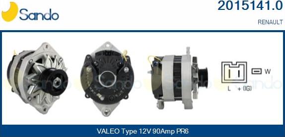 Sando 2015141.0 - Alternator autospares.lv