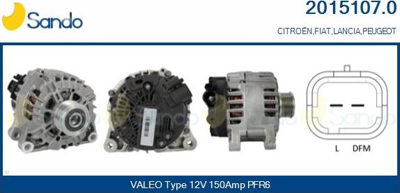 Sando 2015107.0 - Alternator autospares.lv