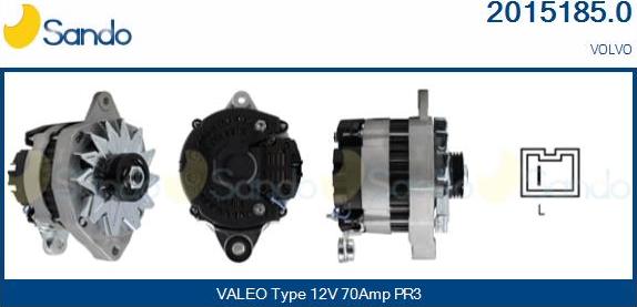 Sando 2015185.0 - Alternator autospares.lv