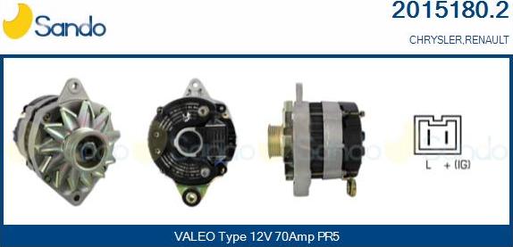 Sando 2015180.2 - Alternator autospares.lv