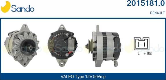 Sando 2015181.0 - Alternator autospares.lv