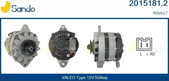 Sando 2015181.2 - Alternator autospares.lv