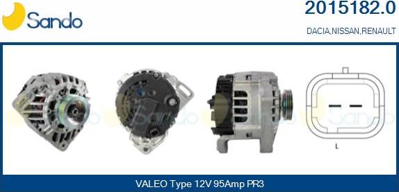 Sando 2015182.0 - Alternator autospares.lv