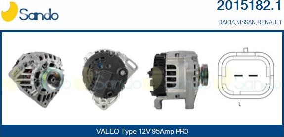 Sando 2015182.1 - Alternator autospares.lv