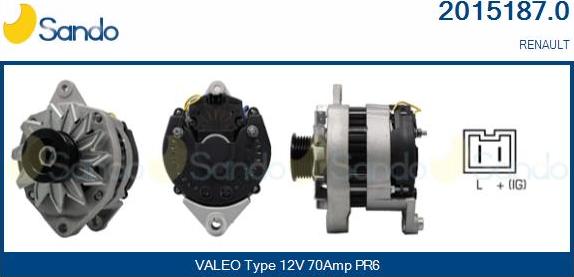 Sando 2015187.0 - Alternator autospares.lv