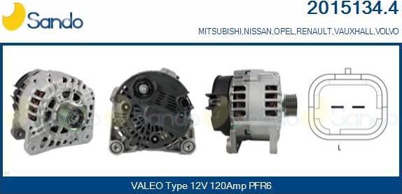 Sando 2015134.4 - Alternator autospares.lv