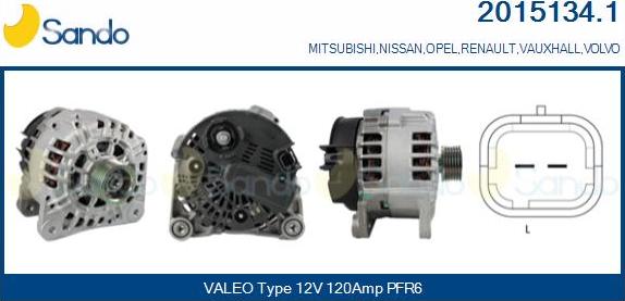 Sando 2015134.1 - Alternator autospares.lv