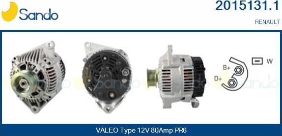 Sando 2015131.1 - Alternator autospares.lv