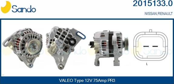 Sando 2015133.0 - Alternator autospares.lv