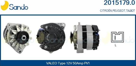 Sando 2015179.0 - Alternator autospares.lv