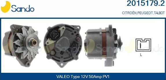 Sando 2015179.2 - Alternator autospares.lv