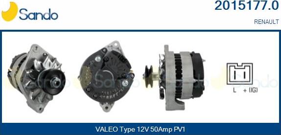 Sando 2015177.0 - Alternator autospares.lv