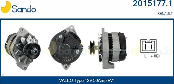 Sando 2015177.1 - Alternator autospares.lv