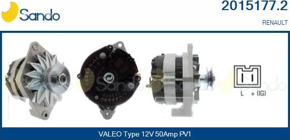 Sando 2015177.2 - Alternator autospares.lv