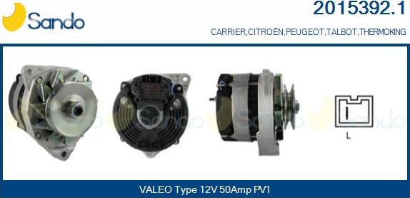 Sando 2015392.1 - Alternator autospares.lv