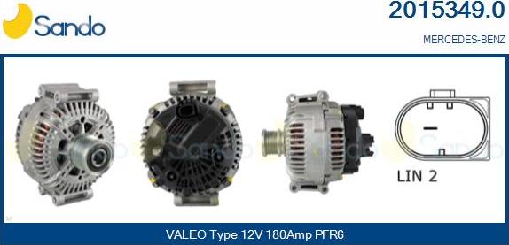 Sando 2015349.0 - Alternator autospares.lv