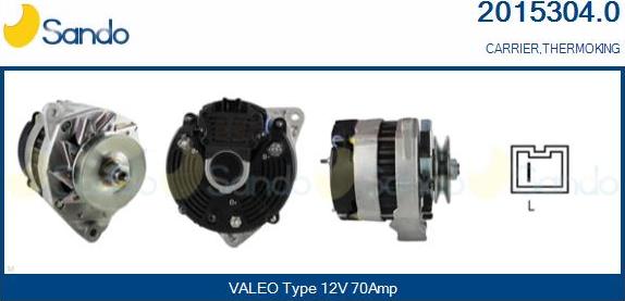 Sando 2015304.0 - Alternator autospares.lv