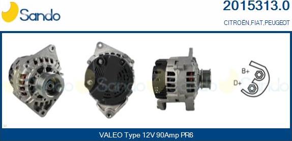 Sando 2015313.0 - Alternator autospares.lv