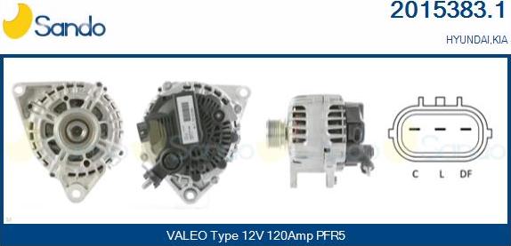 Sando 2015383.1 - Alternator autospares.lv