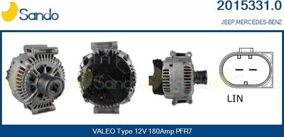 Sando 2015331.0 - Alternator autospares.lv