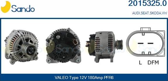 Sando 2015325.0 - Alternator autospares.lv