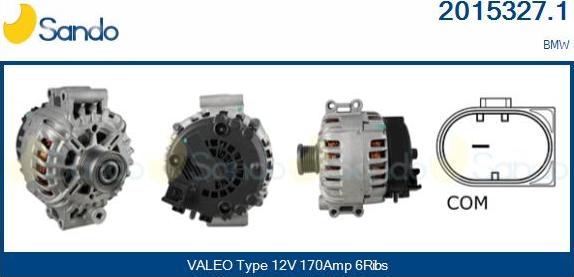 Sando 2015327.1 - Alternator autospares.lv