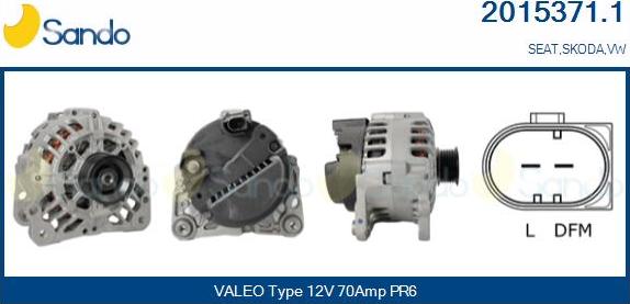 Sando 2015371.1 - Alternator autospares.lv