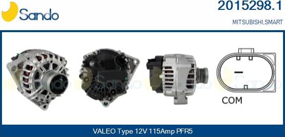 Sando 2015298.1 - Alternator autospares.lv