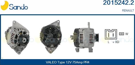 Sando 2015242.2 - Alternator autospares.lv