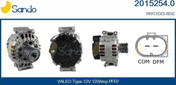 Sando 2015254.0 - Alternator autospares.lv