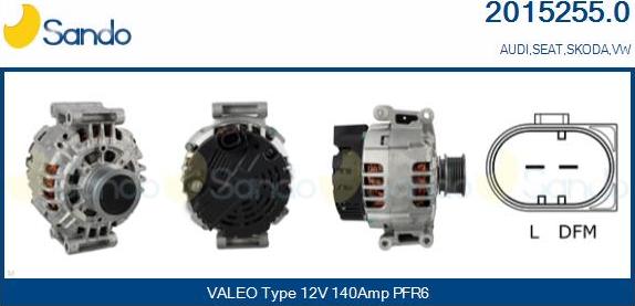 Sando 2015255.0 - Alternator autospares.lv