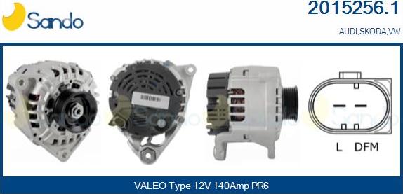 Sando 2015256.1 - Alternator autospares.lv