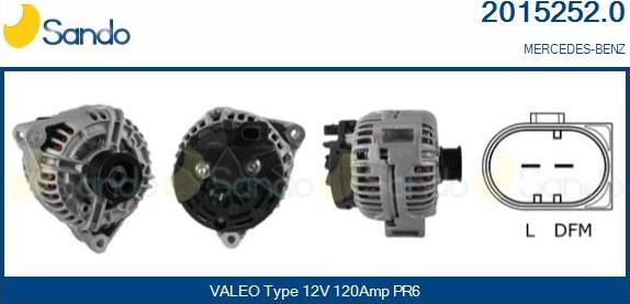 Sando 2015252.0 - Alternator autospares.lv