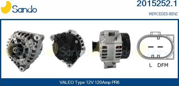 Sando 2015252.1 - Alternator autospares.lv