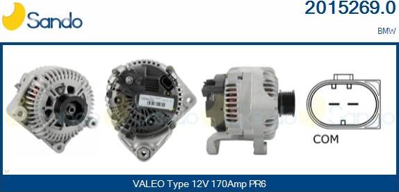 Sando 2015269.0 - Alternator autospares.lv