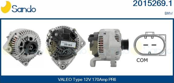 Sando 2015269.1 - Alternator autospares.lv