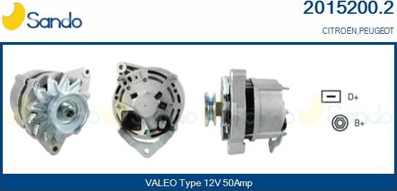 Sando 2015200.2 - Alternator autospares.lv