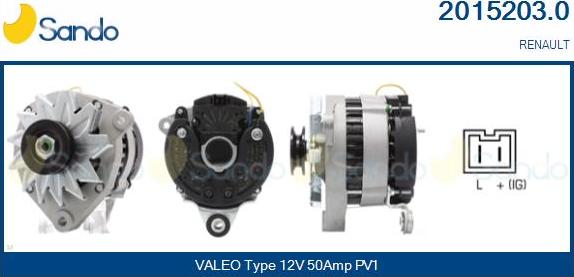 Sando 2015203.0 - Alternator autospares.lv