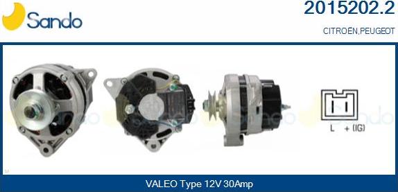 Sando 2015202.2 - Alternator autospares.lv