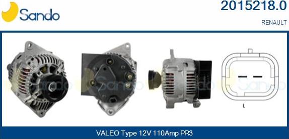 Sando 2015218.0 - Alternator autospares.lv