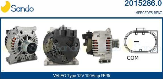 Sando 2015286.0 - Alternator autospares.lv