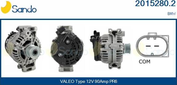 Sando 2015280.2 - Alternator autospares.lv